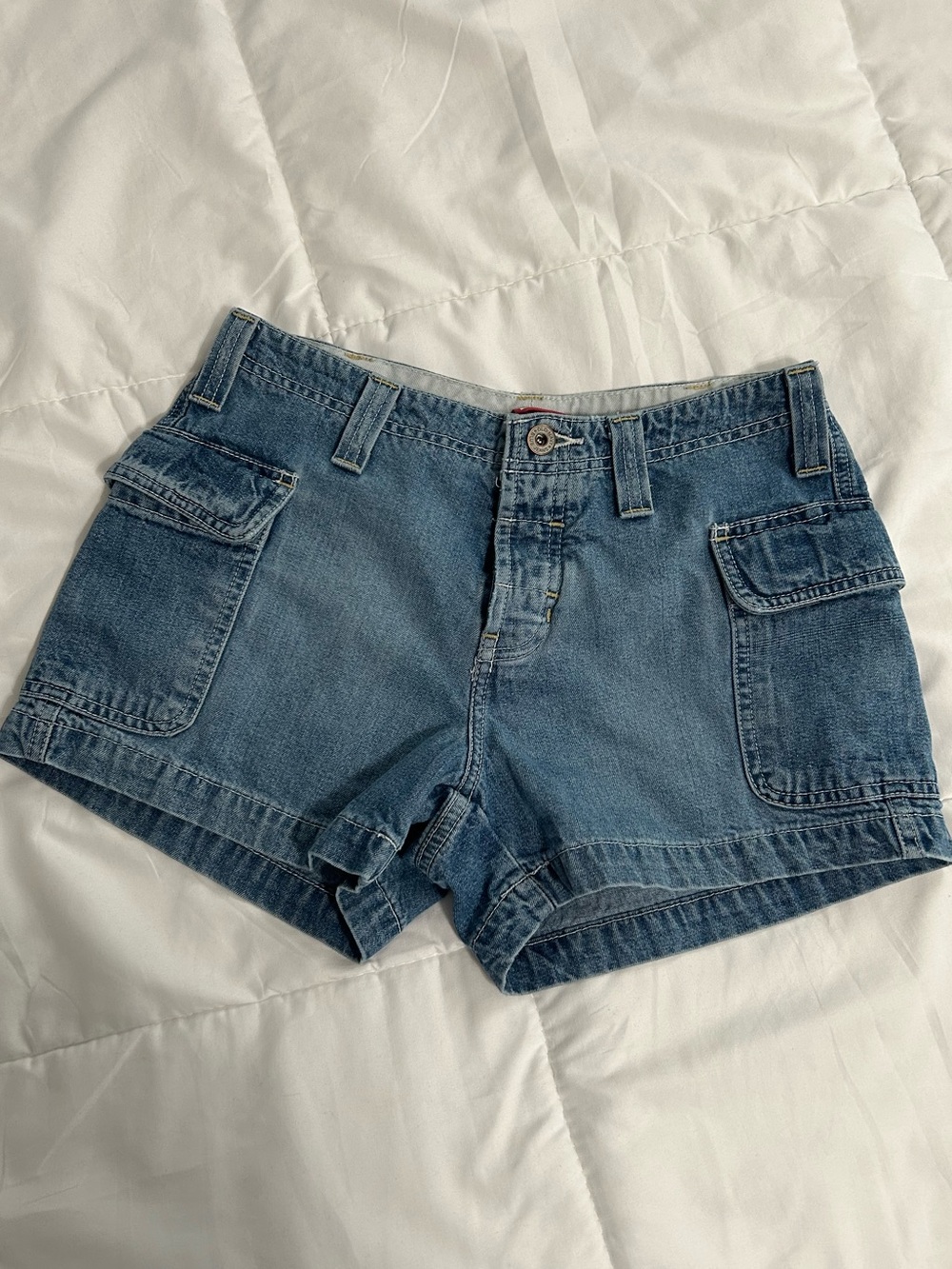 Vintage Y2K Old Navy Denim Cargo Button Fly Shorts